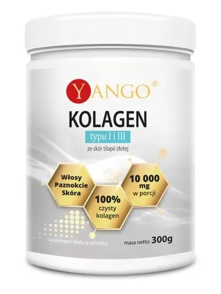 YANGO Kolagen Rybi typu I i III 300g STAWY SKÓRA WŁOSY