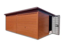 garaz-blaszany-6x6m-drewnopodobny-garaz-na-wymiar-bramy-uchylne-drzwi