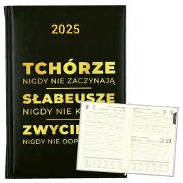 kalendarz-planer-na-rok-2025-zloty-napis-prezent-motywacja-25-czarny