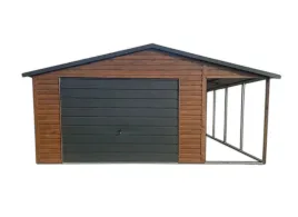 garaz-blaszany-blaszak-z-wiata-4x5m-dwuspadowy-drewno-grafit