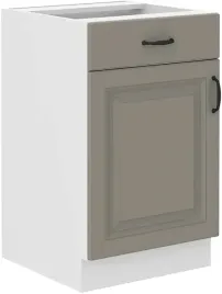 szafka-stilo-50-dolna-jasnoszary-bialy-mat-1-drzwi-1-szuflada
