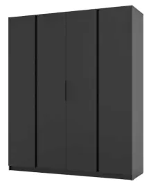 szafa-kaja-4-drzwi-200cm-x-239cm-kolor-czarny-mat-polki-drazek