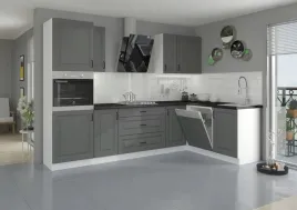 kuchnia-stilo-285x110cm-ciemnoszary-bialy-mat