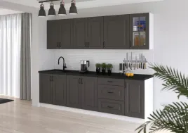 kuchnia-stilo-260cm-grafit-bialy-mat