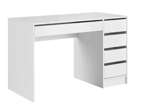 Biurko toaletka AGA 120x75 5 szuflad kolor biały mat