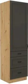 szafka-stilo-60-komin-gospodarczy-grafit-dab-artisan-1-drzwi-3-szuflady