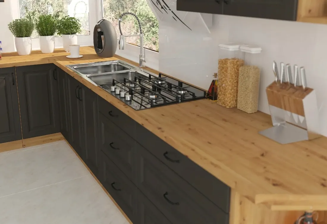 kuchnia-stilo-grafit-dab-artisan-250cm-stan-nowy