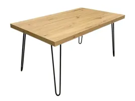 lawa-prostokatna-loft-dab-artisan-nozki-podwojne-czarne-metalowe