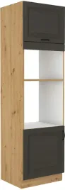 szafka-stilo-60-komin-zabudowa-piekarnika-i-mikrofali-grafit-dab-artisan