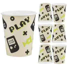 kubki-kubeczki-papierowe-gamer-dla-graczy-bezowe-pad-gameboy-220ml-6szt