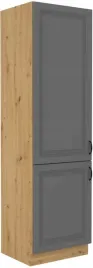 szafka-stilo-60-komin-gospodarczy-wysoki-ciemnoszary-dab-artisan-2-drzwi