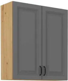 szafka-stilo-80-gorna-wysoka-ciemnoszary-dab-artisan-2-drzwi