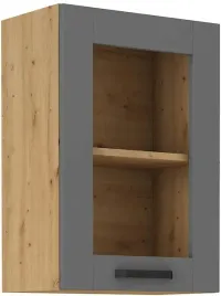 szafka-luna-40-gorna-przeszklona-ciemnoszary-dab-artisan-styl-prowansalski