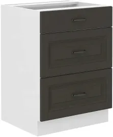 szafka-stilo-60-dolna-grafit-bialy-mat-3-szuflady