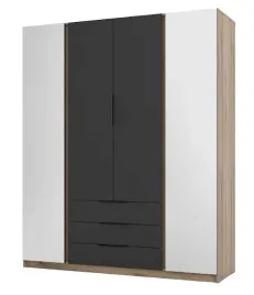 szafa-kaja-4-drzwi-2-lustra-3szf-200cm-polki-drazek-kol-czarnym-z-dab-evoke