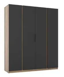 szafa-kaja-4-drzwi-200cm-x-239cm-polki-drazek-kolor-czarnym-z-dab-evoke