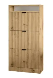 szafka-na-buty-z-polka-riko-kol-dab-artisan-ryflowany-125x60x24cm-3-drzwi