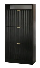 szafka-na-buty-z-polka-riko-kol-czarny-ryflowany-matowy-125x60x24cm-3-drzwi