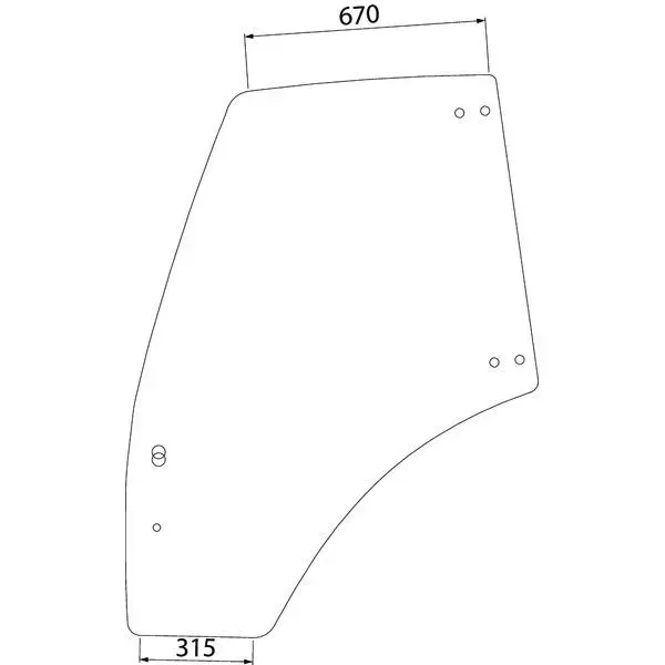 4418951 04418951KR Szyba drzwi, lewa Deutz-Fahr Agrotron MK3 Agrotron TTV