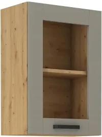 szafka-luna-40-gorna-przeszklona-jasnoszary-dab-artisan-styl-prowansalski