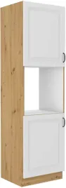 szafka-stilo-60-komin-zabudowa-piekarnika-bialy-mat-dab-artisan-2-drzwi