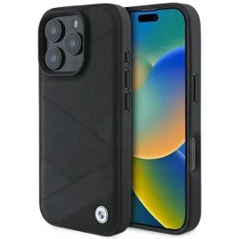 etui-bmw-signature-leather-crossing-lines-pattern-na-iphone-16-pro-czarne
