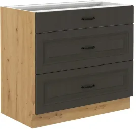 szafka-stilo-80-dolna-grafit-dab-artisan-3-szuflady