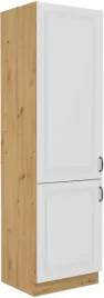 szafka-stilo-60-komin-zabudowa-lodowki-bialy-mat-dab-artisan