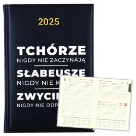 kalendarz-planer-na-rok-2025-bialy-napis-prezent-motywacja-25-granatowy