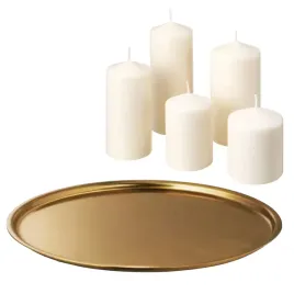 podstawka-na-swiece-komplet-swiec-5-szt-biale