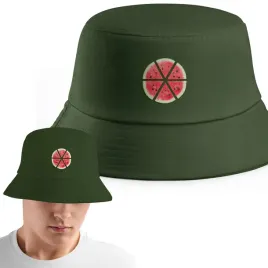 zielony-kapelusz-bucket-hat-mlodziezowy-z-nadrukiem-mem-prezent-arbuz