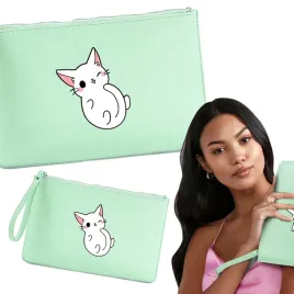kosmetyczka-damska-pdm-kotki-09-mietowa-na-zamek-soft-mint