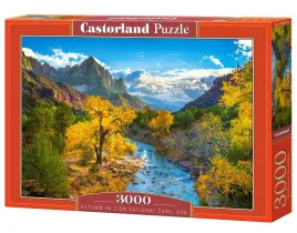 puzzle-3000-ukladanka-krajobraz-gory-las-rzeka-jesien-zion-park-9-castor