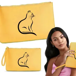 kosmetyczka-damska-pdm-kotki-06-zolta-na-zamek-mustard