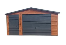 garaz-blaszany-5x6m-zloty-dab-grafit-mat-brama-i-drzwi-dwuspadowy