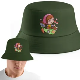 zielony-kapelusz-bucket-hat-mlodziezowy-z-nadrukiem-mem-prezent-gotowanie