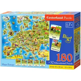 puzzle-180-mapa-europy-z-quizem-castor-castorland