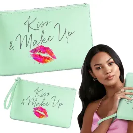 kosmetyczka-damska-kiss-mietowa-na-zamek-soft-mint