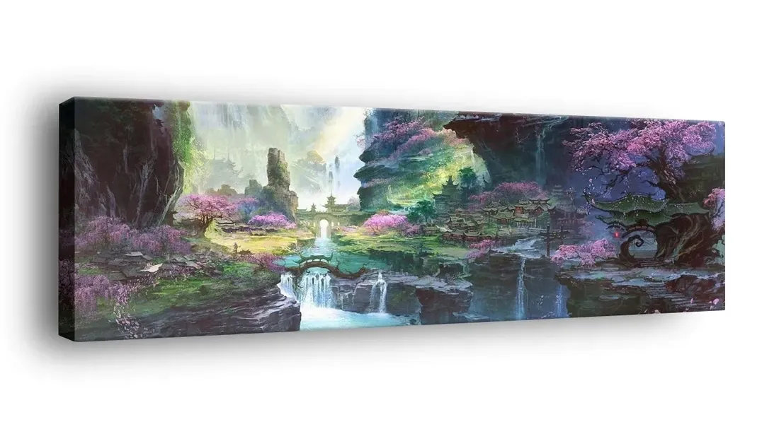 obraz-na-plotnie-145x45-m2p-las-14-canvas-wzory