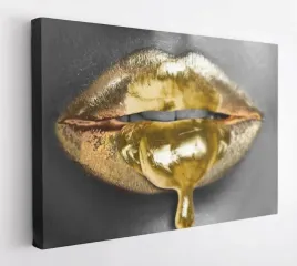 obraz-na-plotnie-100x75-m2p-zlote-usta-04-canvas