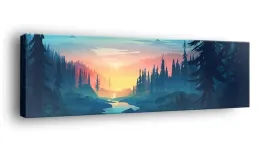 obraz-na-plotnie-145x45-m2p-las-20-canvas-wzory