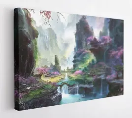 obraz-na-plotnie-100x75-m2p-las-14-canvas-wzory