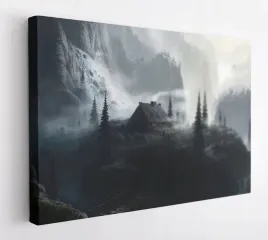 obraz-na-plotnie-100x75-m2p-las-13-canvas-wzory