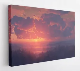 obraz-na-plotnie-100x75-m2p-las-19-canvas-wzory