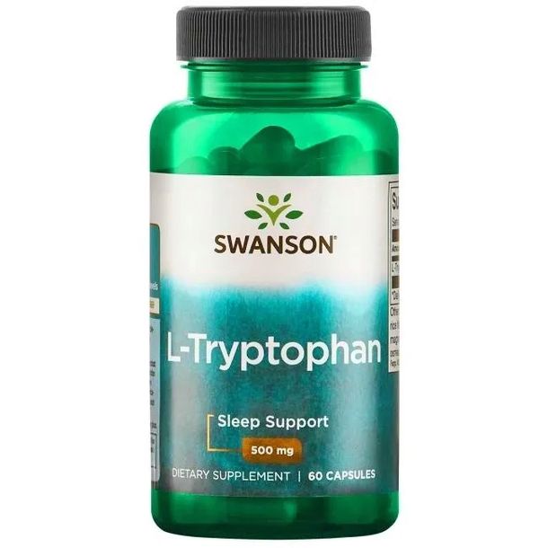 Swanson L-Tryptophan 500mg 60kaps ZDROWY SEN