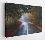 obraz-na-plotnie-100x75-m2p-las-04-canvas-wzory