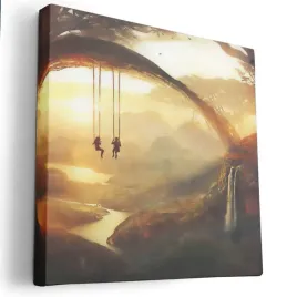 obraz-na-plotnie-80x80-m2p-las-15-canvas-wzory