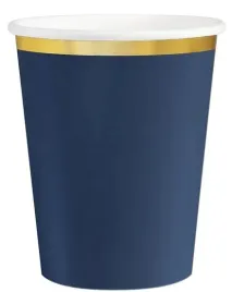 kubeczki-kubki-kubek-granatowy-classic-gold-220ml-6sz-jednorazowe-papierowe