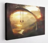 obraz-na-plotnie-35x25-m2p-las-15-canvas-wzory