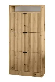 szafka-na-buty-z-polka-riko-dab-artisan-ryflowana-mat-polka-i-3-drzwi